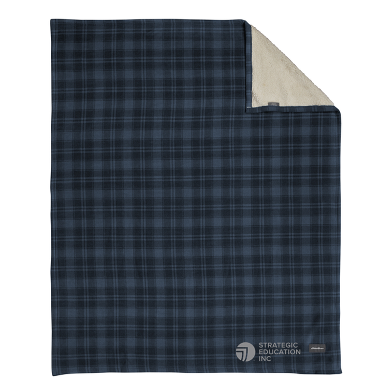 Eddie Bauer® Woodland Blanket - River Blue Navy/ Bone