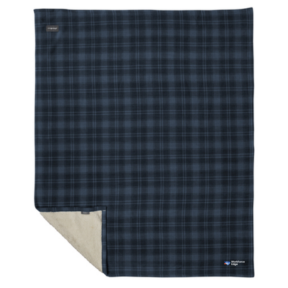 Eddie Bauer® Woodland Blanket - River Blue Navy/ Bone