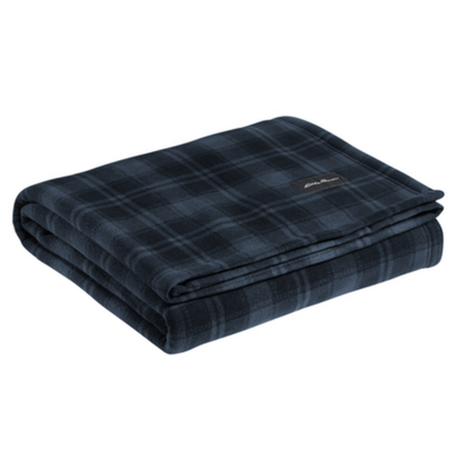 Eddie Bauer® Woodland Blanket - River Blue Navy/ Bone