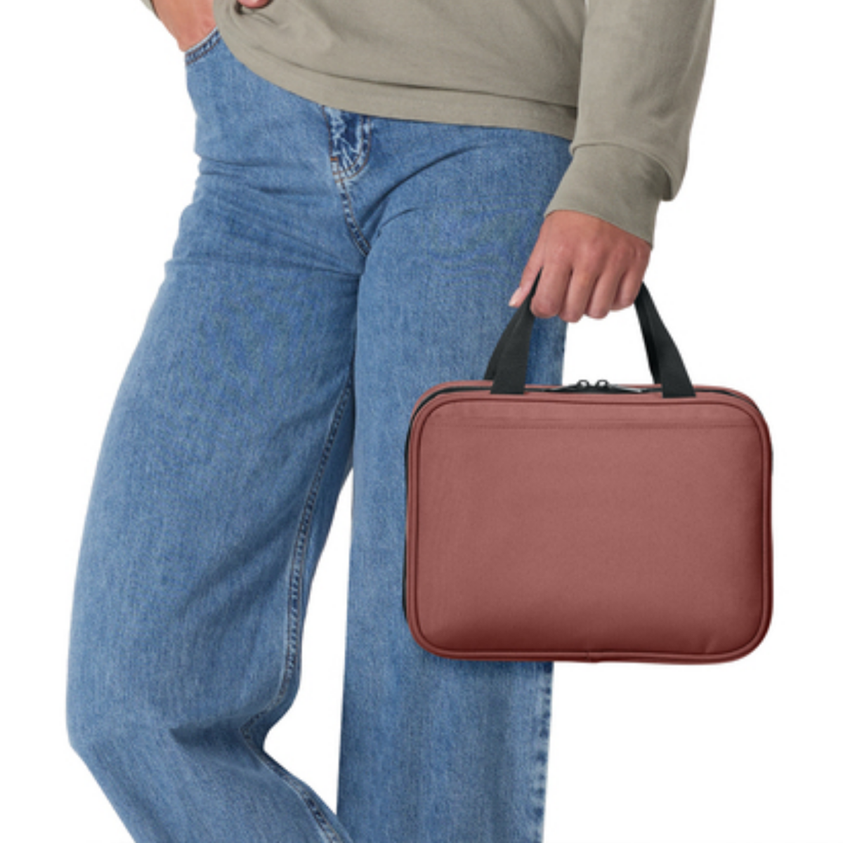 Port Authority® Matte Oxford Hanging Travel Case - Canyon Clay