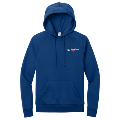 Allmade® Unisex Organic CVC Fleece Pullover Hoodie - Open Water Blue