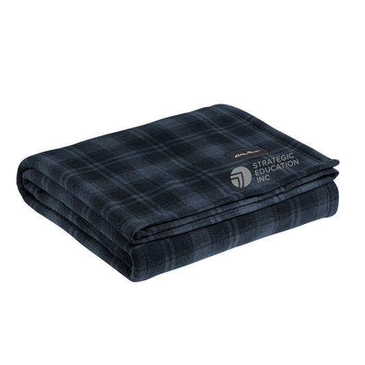 Eddie Bauer® Woodland Blanket - River Blue Navy/ Bone